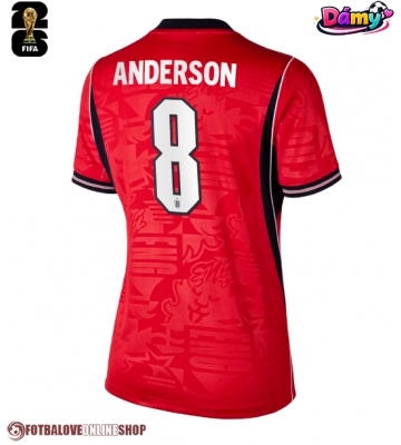 Anglie Elliot Anderson #8 Venkovní Dres pro Dámy MS 2026 Krátkým Rukávem